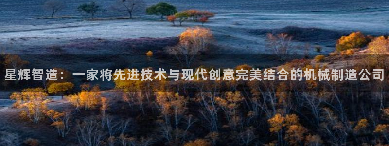 天辰娱乐解封:星辉智造:一家将先进技术与现代创意完美结合的机械制造公司