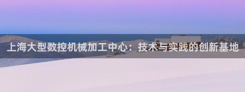 天辰娱乐22650:上海大型数控机械加工中心:技术与实践的创新基地